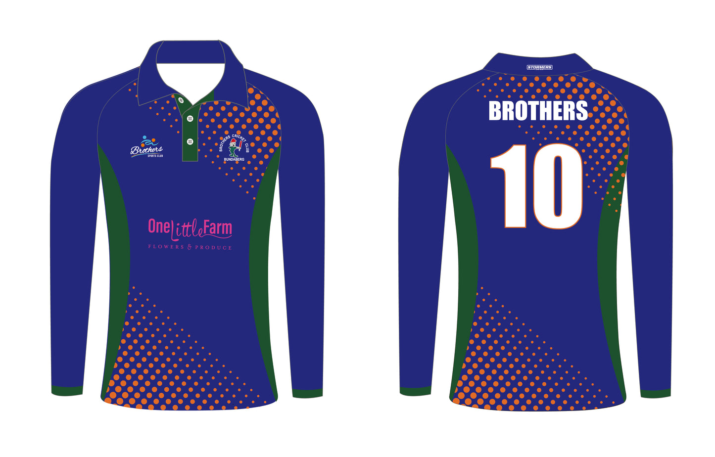 BROTHERS CRICKET CLUB - SENIOR PLAYING POLO - LONG SLEEVE - (ONE FREE PER REGISTERED PLAYER)