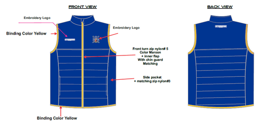 2025 WAVES CRICKET - GILET PADDED VEST