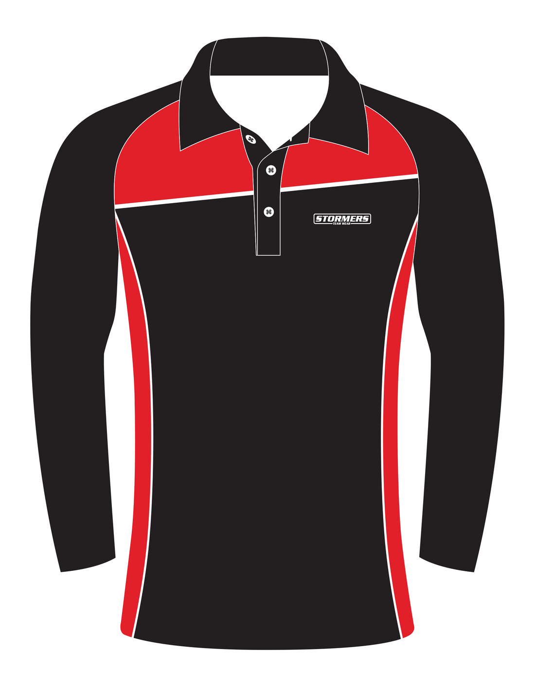 BALLARAT LONG SLEEVE POLO STORMERS